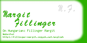 margit fillinger business card